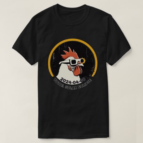 Cool rooster Total solar eclipse 2024 T_Shirt