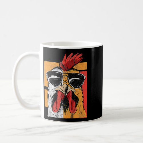 Cool Rooster Wearing Sunglasses Retro Vintage Chic Coffee Mug
