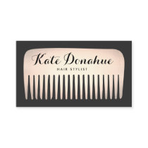 Cool Rose Gold Hair Stylist Comb Hair Salon Business Card