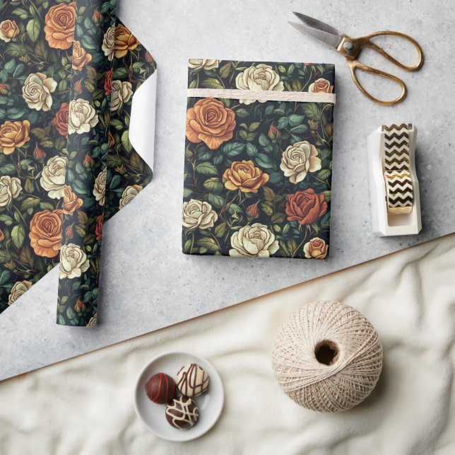 Cool Rose Rustic Wrapping Paper (Crafts)