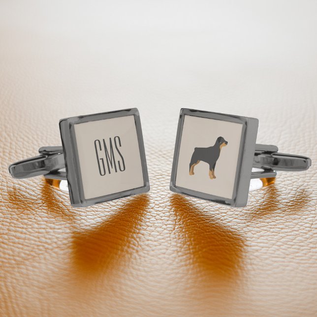 Cool Rottweiler Dog Breeds Personalized Cufflinks (Creator Uploaded)