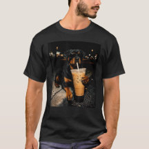Cool Rottweiler Dog Drinking Iced Coffee Meme