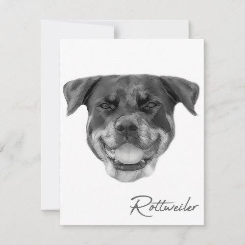Cool Rottweiler dog Invitation