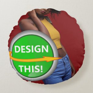 COOL! Round Throw Pillow 16" Cotton - Customize