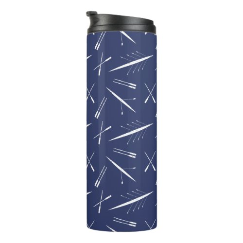 Cool Rowing Club Boats and Oars Patterned Thermal Tumbler