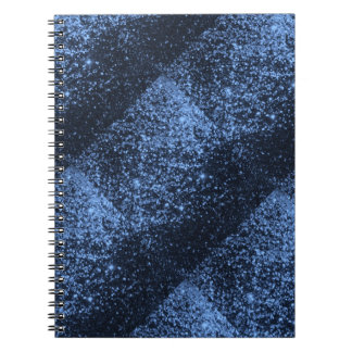 COOL ROYAL BLUE BLACK SPARKLE GLITTER BACKGROUND P NOTEBOOK