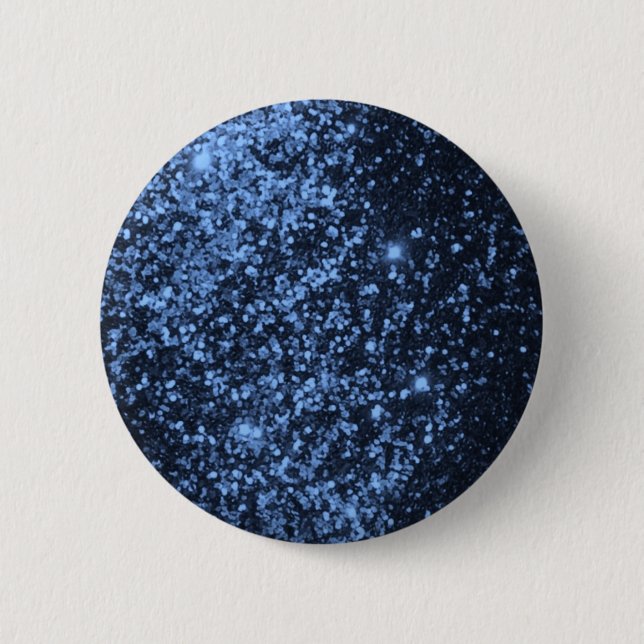 COOL ROYAL BLUE BLACK SPARKLE GLITTER BACKGROUND P PINBACK BUTTON (Front)