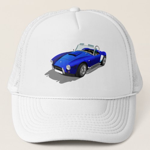 COOL ROYAL BLUE HOT ROD CAR SPEED RACING TRUCKER HAT