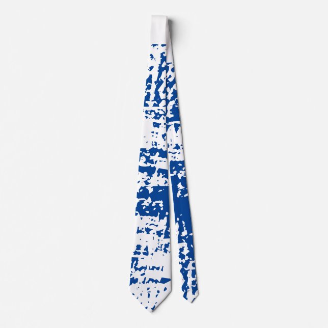 🕶☕️Cool Royal Blue & White Men’s Necktie (Front)