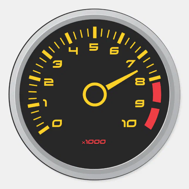 Cool RPM Gauge Sticker | Zazzle