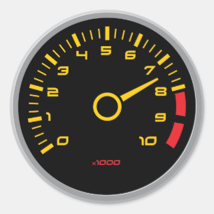 Cool RPM Gauge Sticker