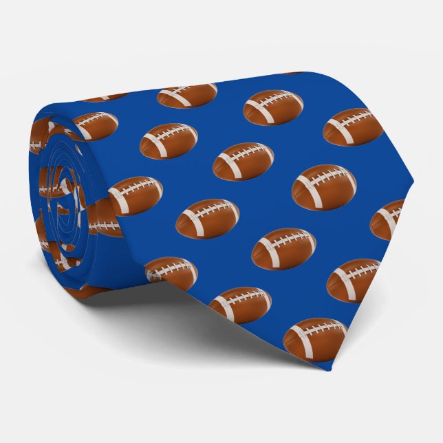 Cool Rugby | American Football Pattern Neck Tie (Rolled)