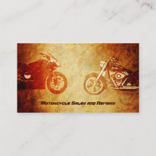Cool Rugged Motorcycles Business Cards