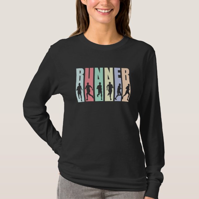 Cool Runner Triathlon Athlete Cross Country Runnin T-Shirt (Front)