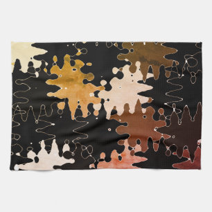 COOL Rustic Abstract Shapes Kitchen Towel