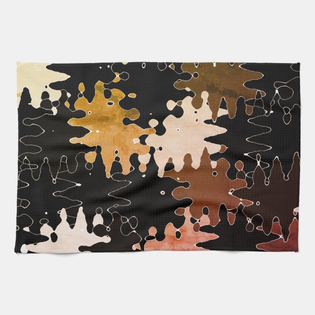 COOL Rustic Abstract Shapes Kitchen Towel (Horizontal)