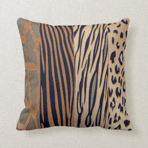 Cool Rustic Animal  Printed Zebra Stripe Pillow