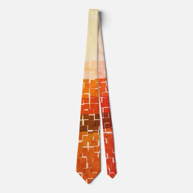 Cool Rustic Autumn Colors Tie (Front)