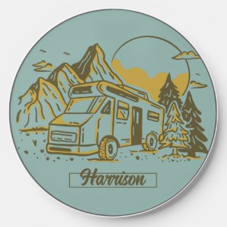 Cool Rustic Camping RV Road Trip Mountain and Tree