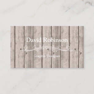 Cool Rustic Country Wooden Texture Look Business Card