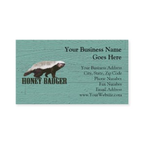 Cool Rustic Honey Badger Business Card