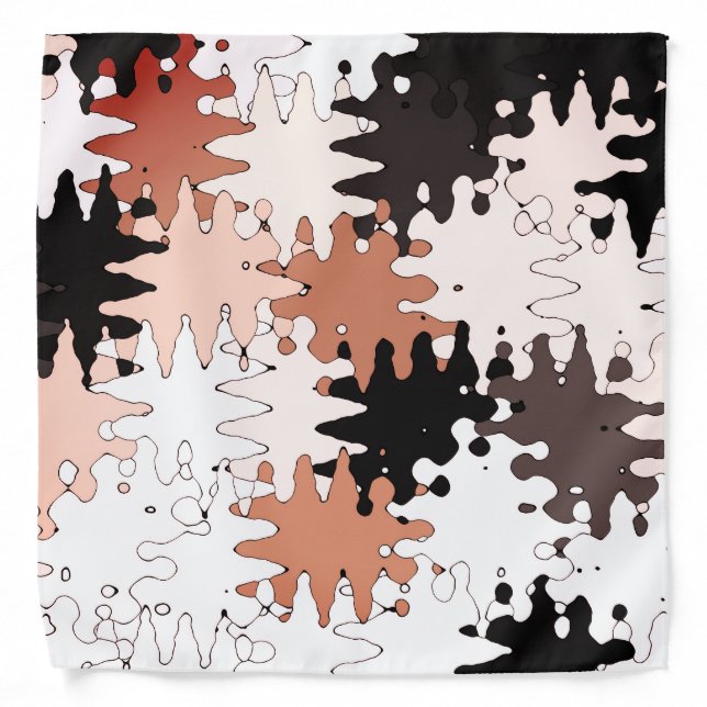 COOL Rustic Pink Dusty Rose Pattern Bandana (Front)