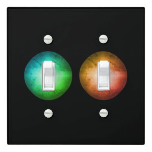 Cool Rustic Red and Green Balls Light Switch Cover
