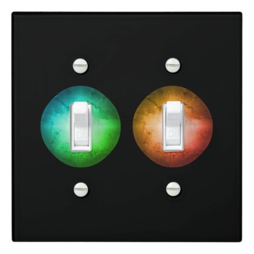 Cool Rustic Red and Green Balls Light Switch Cover