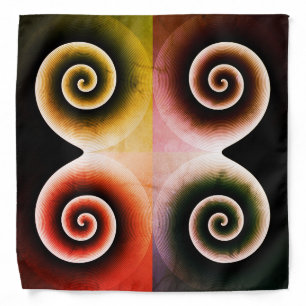 COOL Rustic Spiral Art Bandana