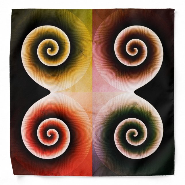 COOL Rustic Spiral Art Bandana (Front)