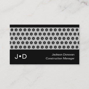 Cool Rustic Steel Metal Grid Plate Pattern Business Card