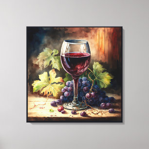 cool Rustic wine lovers  Canvas Print