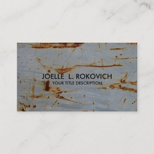 Customizable Cool Rusty Grunge Generic Business Card Template