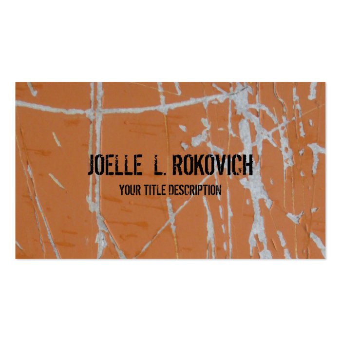 Cool Rusty Grunge Generic Business Card Template