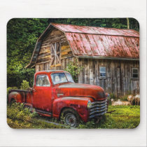 Cool Rusty Old Pickup Truck on the Farm Mouse Pad