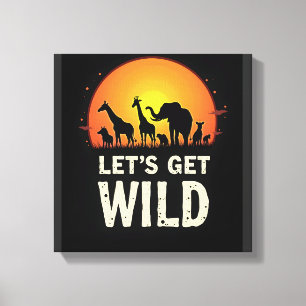 Cool Safari Design For Men Women Kids Safari Anima Canvas Print
