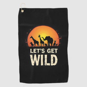 Cool Safari Design For Men Women Kids Safari Anima Golf Towel