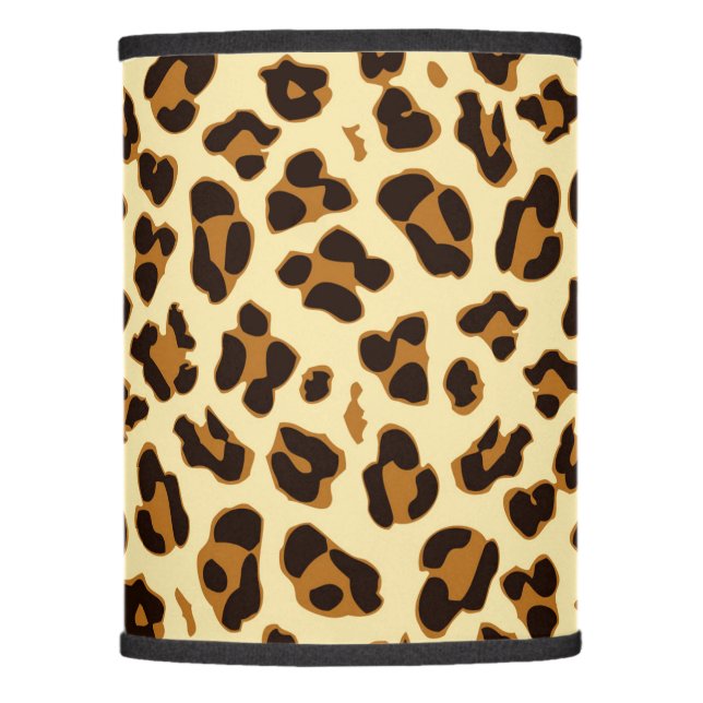 Cool safari leopard skin print pattern brown lamp shade (Front)
