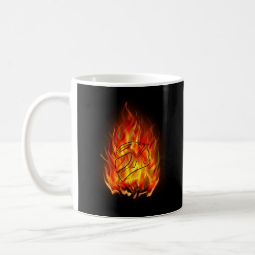 Cool safe Motorcycle Helmet for Flames and Bikes   Coffee Mug