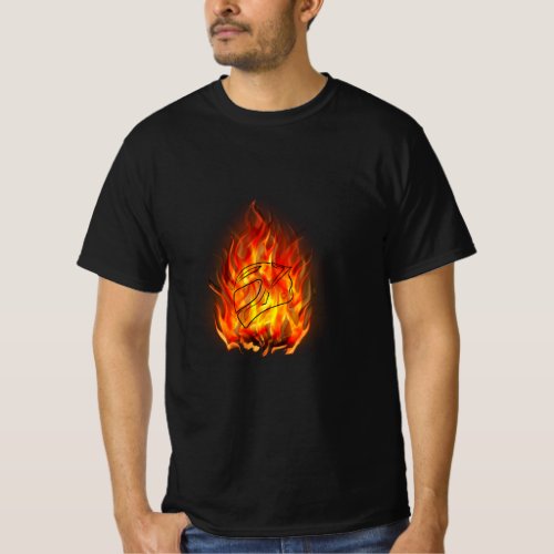 Cool safe Motorcycle Helmet for Flames and Bikes   T_Shirt