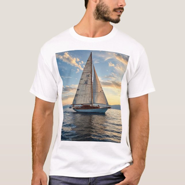 cool sailboat t-shirt (Front)