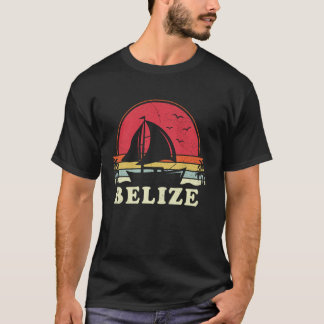 Cool Sailboat Vintage Boat Sailor Belize Sailing T-Shirt