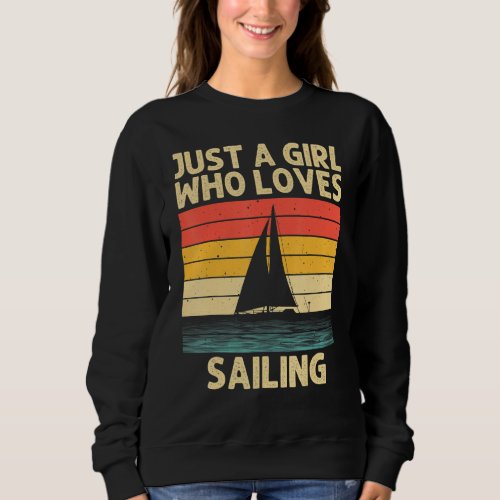 Cool Sailing For Girls Kid Boating Nautical Sail B Sweatshirt