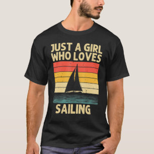 Cool Sailing For Girls Kid Boating Nautical Sail B T-Shirt