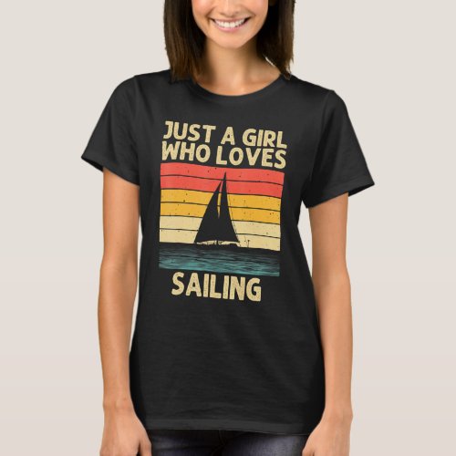 Cool Sailing For Girls Kid Boating Nautical Sail B T_Shirt
