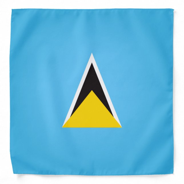Cool Saint Lucia Flag Fashion Bandana (Front)