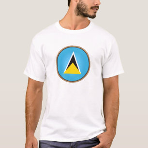 Cool Saint Lucia Flag Seal T-Shirt