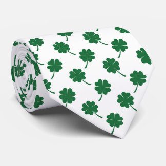 Cool Saint Patrick's Day four leaf clover  Neck Tie