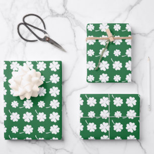 Cool Saint Patrick's Day tiled clovers  Wrapping Paper Sheets
