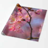 Blush pink Sakura CHerry Blossom Japanese Wrapping Paper, Zazzle